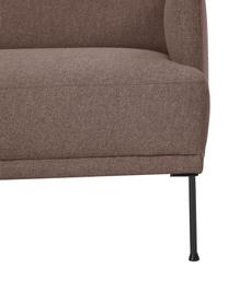 Sofa narożna Fluente, Tapicerka: 100% poliester Dzięki tka, Stelaż: lite drewno sosnowe z cer, Nogi: metal malowany proszkowo, Nugatowa tkanina, S 198 x G 152 cm, lewostronna
