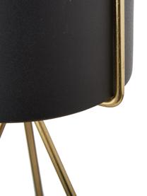 Petit cache-pot noir sur pied Pedestal, 2 élém., Métal, laqué, Noir, Lot de différentes tailles