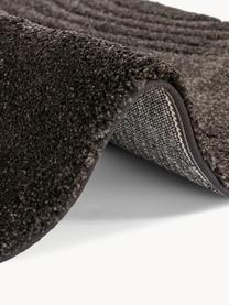Runder Hochflor-Teppich Norwalk mit geometrischem Muster, 100 % Polypropylen, Schwarz, Ø 160 (Größe L)