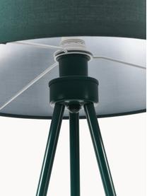 Tripod vloerlamp Cella met stoffen lampenkap, Lampenkap: katoenmix, Lampvoet: metaal, gepoedercoat, Groen, Ø 48 x H 158 cm