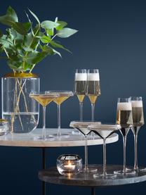 Mundgeblasene Champagnerschalen Space mit goldenem Detail, 2er-Set, Glas, Transparent, Goldfarben, Ø 12 x H 18 cm