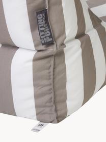 Puf tumbona para exterior Korfu, Tapizado: 100% polipropileno, recub, Gris pardo, blanco, An 94 x F 60 cm