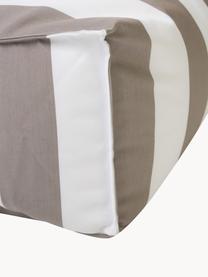 Zewnętrzny worek do leżenia Korfu, Tapicerka: 100% polipropylen, powlek, Greige, biały, S 94 x G 60 cm