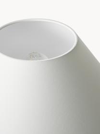 Lampe à poser en verre opalescent Xilia, Blanc crème, blanc, Ø 40 x haut. 18 cm