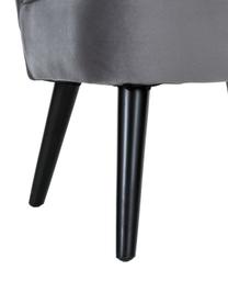 Fauteuil cocktail en velours Robine, Gris