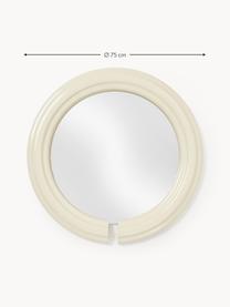 Runder Wandspiegel Mael, Spiegelfläche: Spiegelglas Dieses Produk, Off White, Ø 75 cm