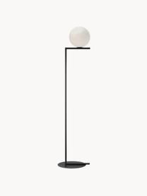 Lampadaire soufflé bouche à intensité variable IC Lights, Noir, blanc, haut. 135 cm