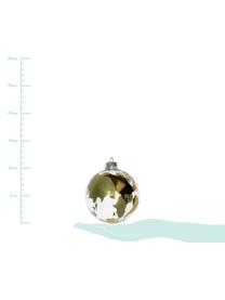 Vánoční koule Globe, 2 ks, Zlatá, transparentní