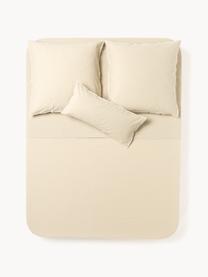 Sábana encimera de sirsaca Davey, Beige, blanco, Cama 150/160 cm (240 x 280 cm)