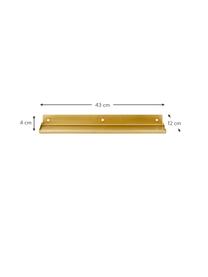 Kovová nástěnná police Ledge, Potažený kov, Zlatá, Š 43 cm, V 4 cm