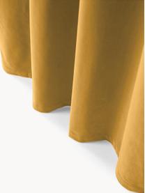 Rideaux occultants en velours avec œillets Rush, 2 pièces, 100% polyester (recyclé), certifié GRS, Jaune moutarde, larg. 135 x long. 260 cm