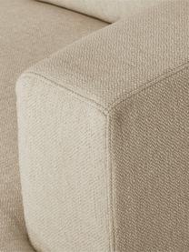 Hoekbank Tribeca, Bekleding: polyester De hoogwaardige, Frame: massief grenenhout, Poten: massief gelakt beukenhout, Geweven stof lichtbeige, B 274 x D 192 cm, hoekdeel rechts