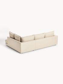 Ecksofa Tribeca, Bezug: 100 % Polyester Der hochw, Gestell: Massives Kiefernholz, Webstoff Beige, B 274 x T 192 cm, Eckteil rechts