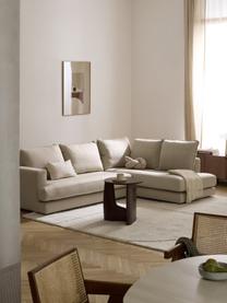 Divano angolare Tribeca, Rivestimento: 100% poliestere Il rivest, Struttura: legno di pino massiccio, Piedini: legno massiccio di faggio, Tessuto beige, Larg. 274 x Prof. 192 cm, chaise longue a destra