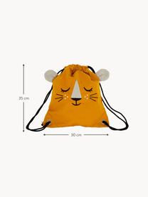 Mochila infantil Lion, 100% algodón ecológico con certificado GOTS, Naranja, negro, An 30 x Al 35 cm