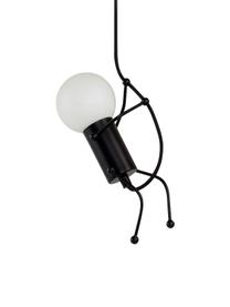 Lámpara de techo Gubbe, Figura: metal recubierto, Cable: cubierto en tela, Negro, An 8 x L 350 cm