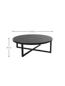 Tavolino da giardino in alluminio nero Vevi, Alluminio verniciato a polvere, Nero, Ø 100 x Alt. 40 cm