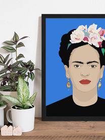 Impression numérique encadrée Frida Kahlo, Multicolore