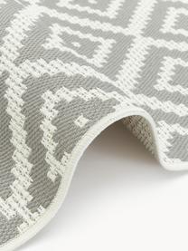 In- & outdoor vloerkleed Miami, 70% polypropyleen, 30% polyester, Grijs, wit, B 80 x L 150 cm (maat XS)