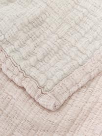 Copriletto in morbida mussola di cotone Liv, 100% cotone, Rosa cipra, beige, Larg. 260 x Lung. 260 cm (per letti da 200 x 200 cm)