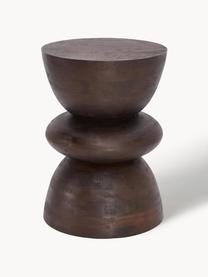 Stolik pomocniczy z drewna mangowego Benno, Lite drewno mangowe lakierowane, Drewno mangowe lakierowane na ciemno, Ø 35 x W 50 cm