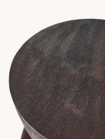 Beistelltisch Benno aus Mangoholz, Massives Mangoholz, lackiert, Mangoholz, dunkel lackiert, Ø 35 x H 50 cm
