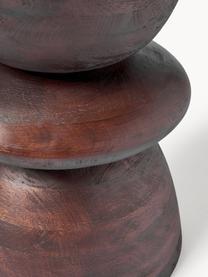 Odkládací stolek z mangového dřeva Benno, Masivní lakované mangové dřevo, Mangové dřevo, tmavě lakované, Ø 35 cm, V 50 cm