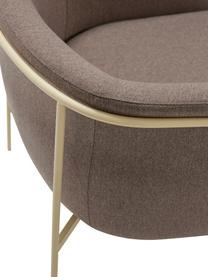Poltroncina Eyrie, Rivestimento: 100% poliestere Con 40.00, Struttura: acciaio rivestito, Tessuto taupe, beige chiaro, Larg. 89 x Prof. 58 cm