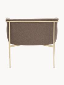 Poltrona lounge Eyrie, Rivestimento: 100% poliestere Con 40.00, Struttura: acciaio rivestito, Tessuto taupe, beige chiaro, Larg. 89 x Prof. 58 cm