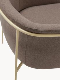 Fauteuil lounge Eyrie, Tissu taupe, beige clair, larg. 89 x prof. 58 cm