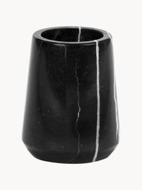 Mramorový pohár na zubné kefky Lux, Mramor, Čierna mramorová, Ø 9 x V 11 cm