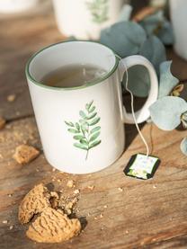 Tasse Eukalyptus, 6 pièces, Blanc, vert