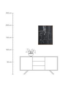 Gerahmtes Leinwandbild Brutalism, Bild: Leinwand, Farbe, Rahmen: Eschenholz, Schwarz, Weiss, B 60 x H 80 cm