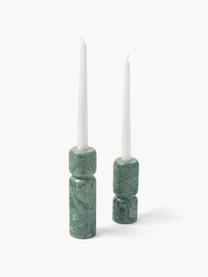 Komplet świeczników z marmuru Como, 2 elem., Marmur, Zielony, marmurowy, Komplet z różnymi rozmiarami