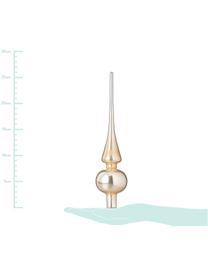 Weihnachtsbaumspitze Nice, Glas, Champagnerfarben, Ø 7 x H 26 cm