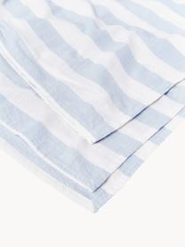 Tovaglia a righe Strip, 100% cotone, Bianco, azzurro, 6-8 persone (Larg. 200 x Lung. 140 cm)