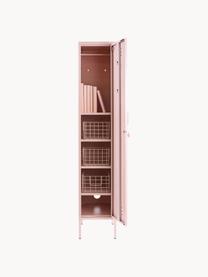 Petite armoire The Skinny, Acier, revêtement par poudre, Rose pâle, larg. 35 x haut. 183 cm