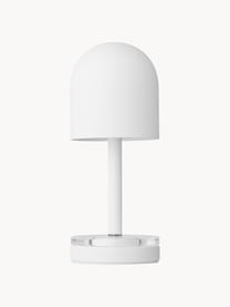Lámpara de mesa pequeña LED para exterior Luceo, portátil, Blanco mate, Ø 9 x Al 22 cm