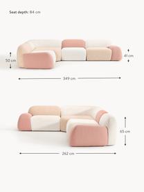 Modulares Ecksofa Wolke (4-Sitzer), Fuorisalone Edition, Mehrfarbig, B 349 x T 262 cm, Eckteil links