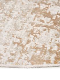 Rond vloerkleed Cordoba, glinsterend, Bovenzijde: 70% acryl, 30% viscose, Onderzijde: polyester, Beigetinten, Ø 150 cm (maat M)