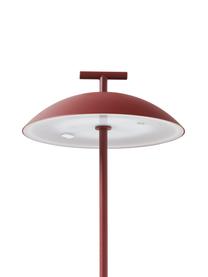 Přenosná designová stolní LED lampa Mini Geen-A, stmívatelná, Kov s práškovým nástřikem, Cihlově červená, Ø 20 cm, V 36 cm