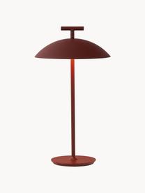Přenosná interiérová/exteriérová stolní LED lampa Mini Geen-A, stmívatelná, Kov s práškovým nástřikem, Rezavě červená, Ø 20 cm, V 36 cm