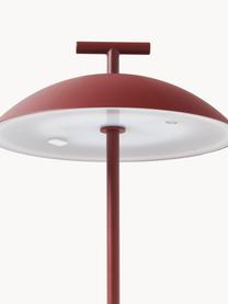 Přenosná interiérová/exteriérová stolní LED lampa Mini Geen-A, stmívatelná, Kov s práškovým nástřikem, Rezavě červená, Ø 20 cm, V 36 cm