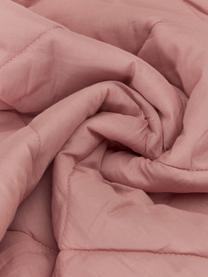 Pikowana narzuta z aksamitu Ogibly, 100% bawełna, Jasny różowy, odcienie łososiowego, S 180 x D 260 cm (do łóżek o wymiarach do 140 x 200 cm)