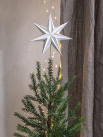 Kerstboom piek Star Isa, H 33 cm, Papier, metaal, Gebroken wit, B 21 cm x H 33 cm