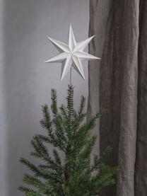 Puntale albero di Natale Star Isa, alt 33 cm, Carta, metallo, Bianco latte, Larg. 21 x Alt. 33 cm