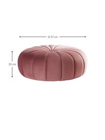 Samt-Kinderpouf Terassa, Bezug: Samt (100 % Polyester), Korpus: Holz, Samt Altrosa, Ø 57 x H 20 cm