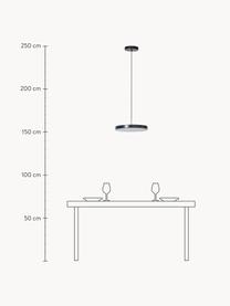 Lampa wisząca LED Asteria, Aluminium, stal, PMMA, Antracytowy, odcienie złotego, Ø 15 x W 6 cm