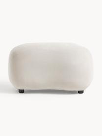 Pouf Alba, Rivestimento: 97% poliestere, 3% nylon , Tessuto bianco crema, Larg. 70 x Alt. 42 cm, curvatura a sinistra