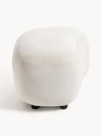 Pouf Alba, Rivestimento: 97% poliestere, 3% nylon , Tessuto bianco crema, Larg. 70 x Alt. 42 cm, curvatura a sinistra